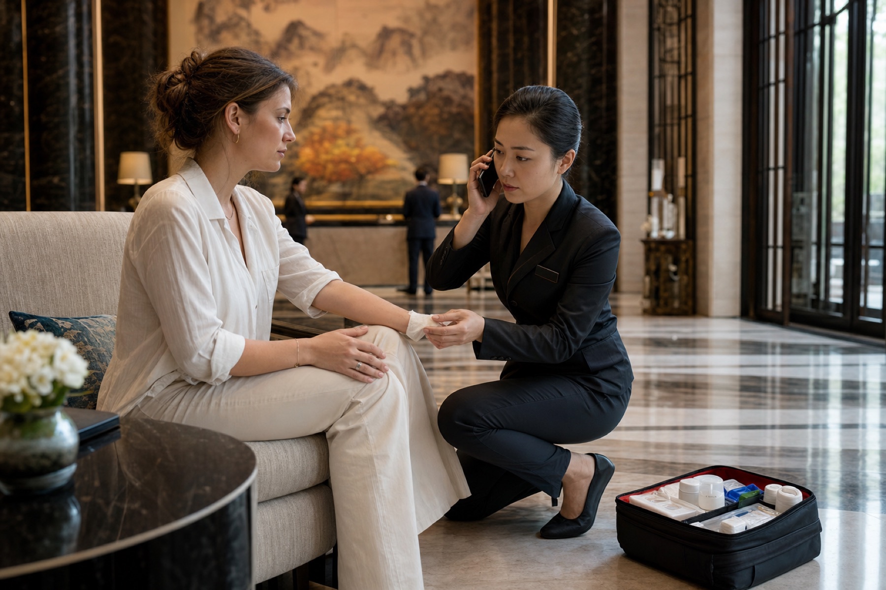 Practical non-clinical support for an international visitor in China